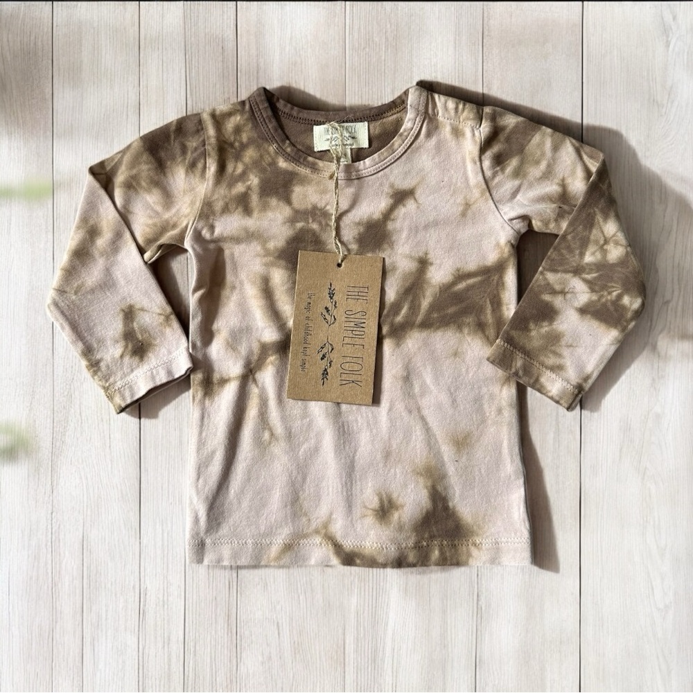 The Simple Folk The Everyday Top Blush Tye-dye 6/9 months